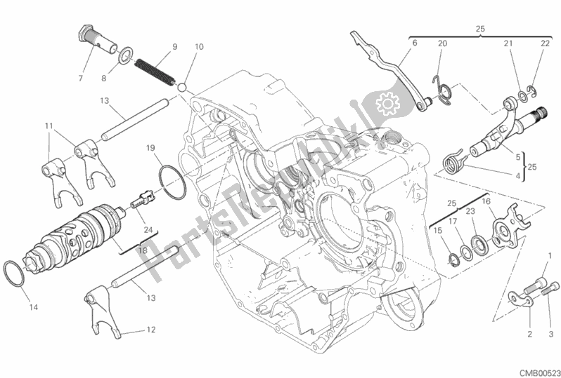 All parts for the Shift Cam - Fork of the Ducati Scrambler Cafe Racer USA 803 2020